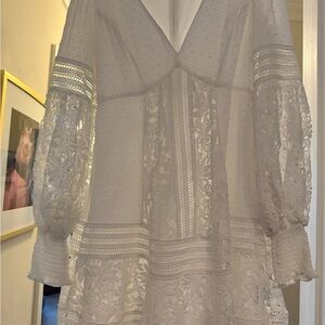 Elegant Lace White Lace Dress